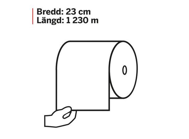 Industritørk KATRIN Basic L1200 1L 1230m Enkelt pussepapir av resirkulert fiber 