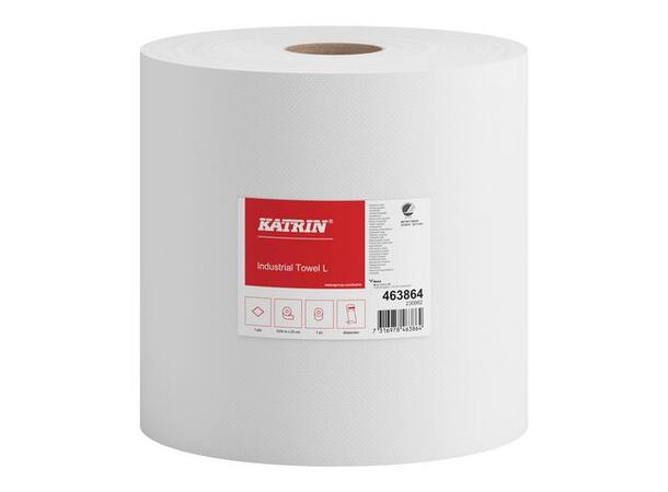 Industritørk KATRIN Basic L1200 1L 1230m Enkelt pussepapir av resirkulert fiber 