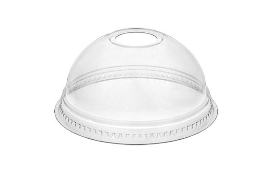 9443432 Paccor E400209 Lokk dome i rPET til beger 95mm med hull (eske 800 stk)