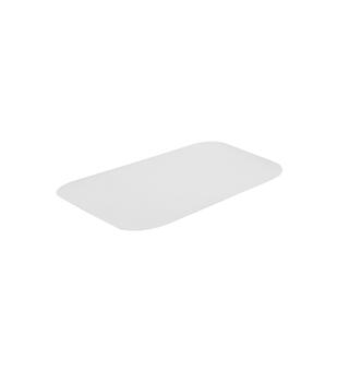 Lokk til aluminiumsform 244 x 124 mm Alubelagt / hvitt kartonglokk (800 stk)