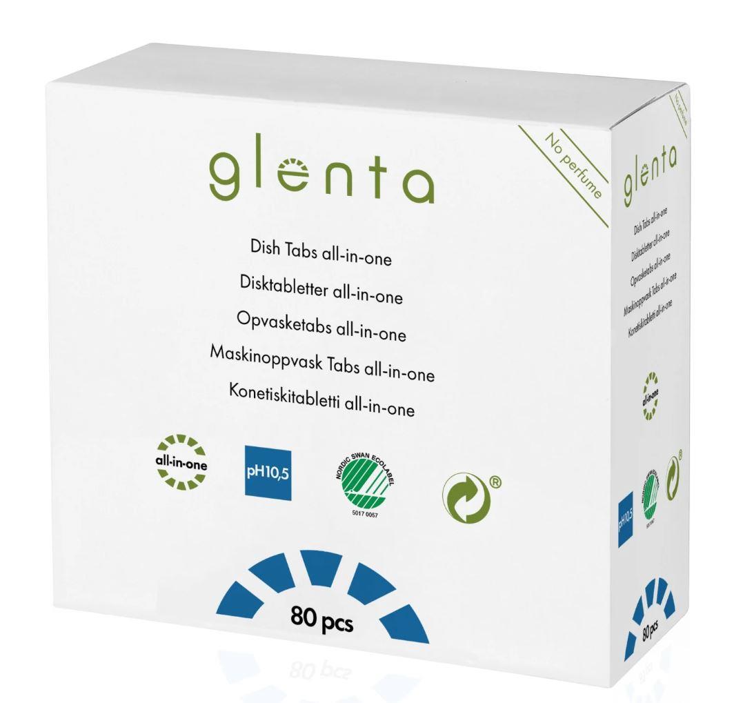 9444968   Maskinoppvasktabletter Glenta (80) Svanemerket maskinoppvask/skyllemiddel