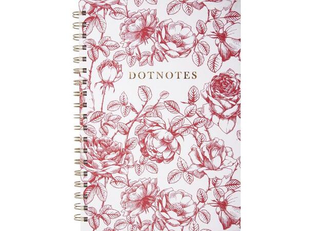 Notatbok BURDE DotNotes B5 spiral Blomst DotNotes 