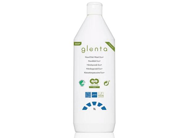 Oppvaskmiddel hånd GLENTA Eco+ 1L (12) Parfymert 