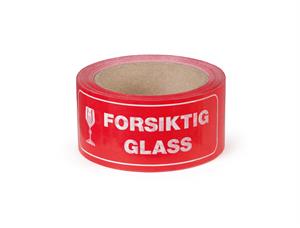 Pakketape - 50x66 Forsiktig Glass 