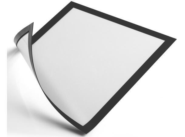 Ramme DURAFRAME A4 magnet sort (5) Magnetramme | Plastlomme 