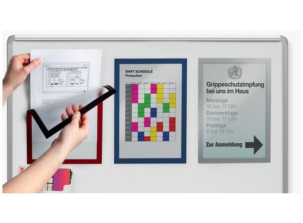Ramme DURAFRAME A4 magnet sort (5) Magnetramme | Plastlomme 