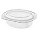 9433826 Paccor114285 Salatbeger ovalt 375ml | 160x122x40 mm beger med hengslet lokk i rPET (300 stk)