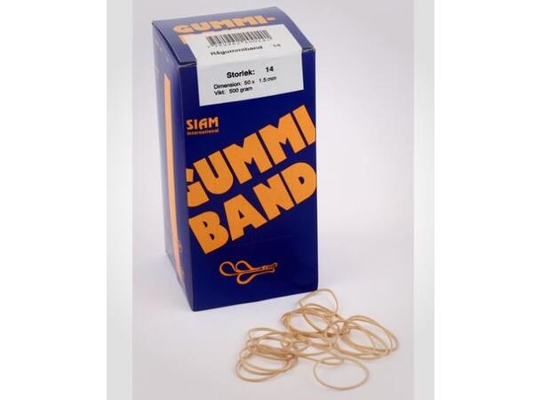 Strikk Siam Nr.14 500 gr. Brun Gummistrikk 