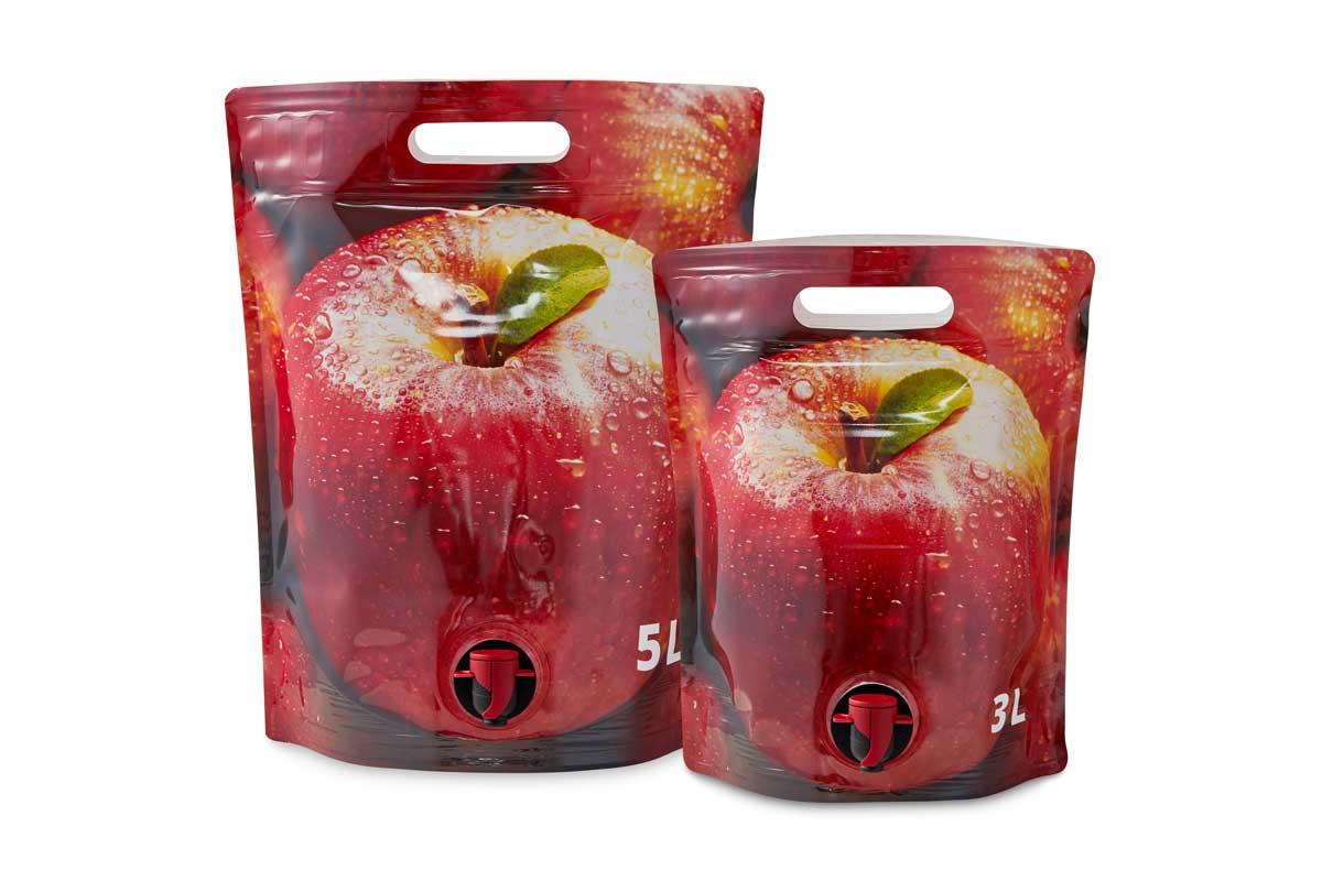 9433887   St&#229;pose med trykk for eplejuice | 3,0 L Komplett med tappekran - 150 stk pr eske