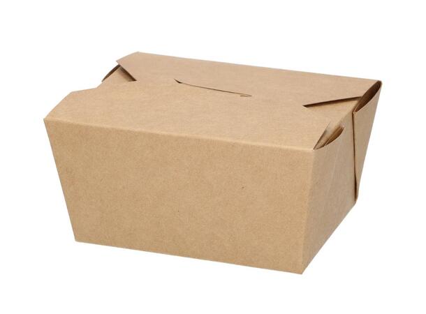 Take-Away boks 13 x 10,5 x 6,5 cm brun 450 stk pr kartong 