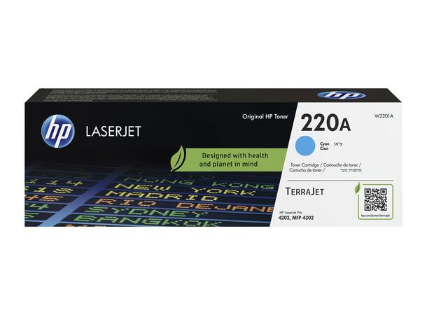 Toner HP 220A cyan LaserJetPro 4202dn Inntil 1 800 sider 