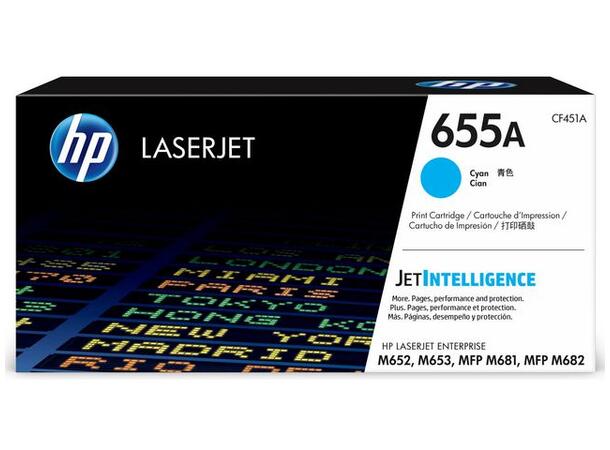 Toner HP CF451A 655A 10,5K Cyan M652 | M653 | MFP681 | MFP682 
