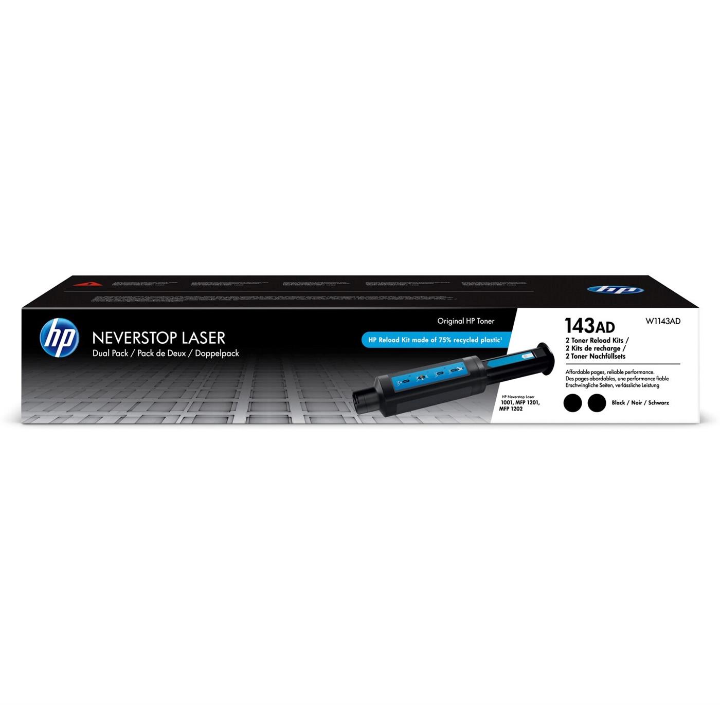 9435679 HP W1143AD Toner Neverstop  Reload Kit 2 x 2,5K 143AD Toner 2 x2500 sider | 2 pack