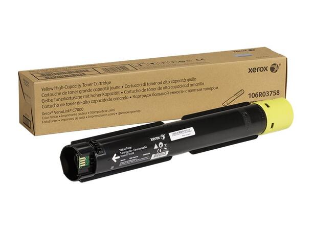 Toner Xerox VersaLink C7000V/DN |C7000V/ Gul/Yellow | 10.100 sider | Høykapasitet 