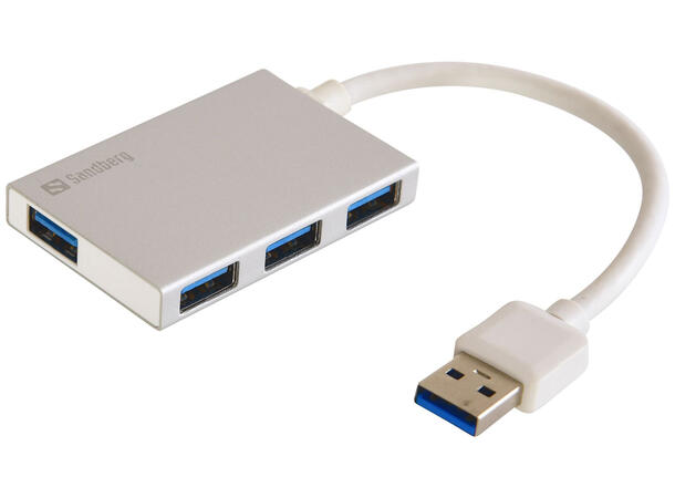 USB 3.0 Pocket Hub 4 Ports, Silver 4 ports USB hub 
