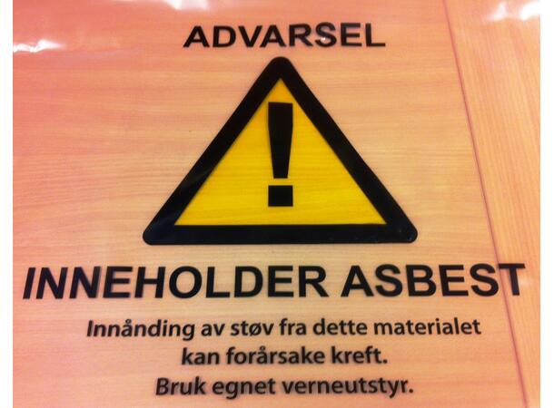 Asbestsekk klar med trykk 1000x1680mm | 160my 