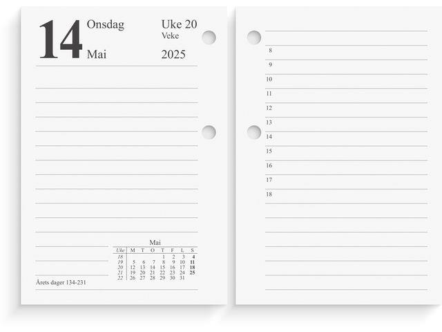 285238 Grieg kalender 98478025 Bordkalender GRIEG 2025 Norsk Dagsoppslag | Refill