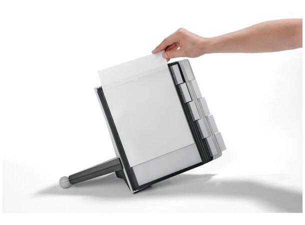 Bordstativ SHERPA med 10 lommer sort/grå Durable bordstativ med 10 lommer 