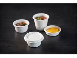 Dressingbeger DUNI bagasse 85ml (150) Bagasse beger til saus eller dressing 