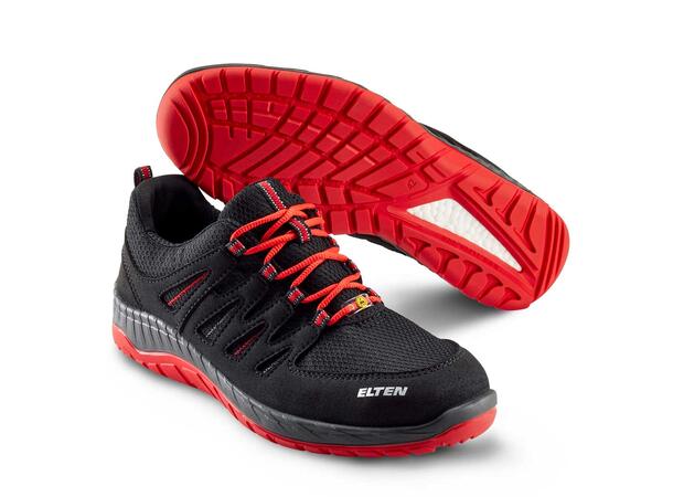 Elten Maddox Black-Red Low | Vernesko 