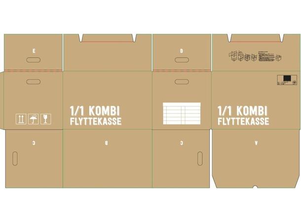 Flyttekasse 1/1 kombi 580x380x380 