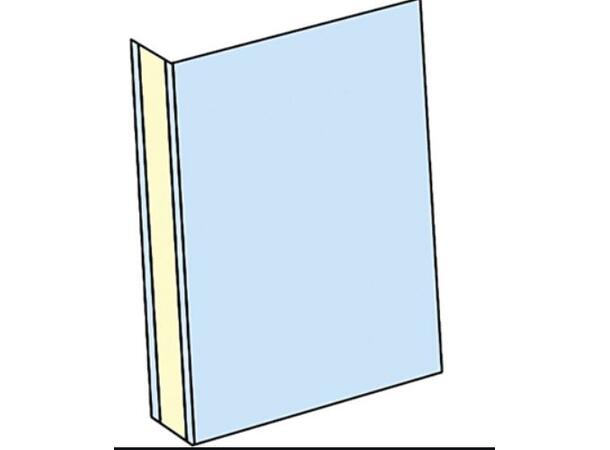 Gangskilt til palle- og lagerreolgavler 100 x 210mm | Selvklebende | Vinklet 