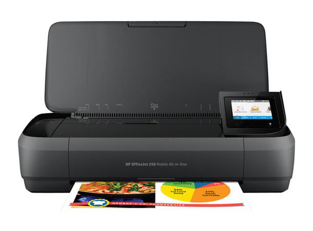 HP Officejet 250 Mobile Printer A4 Mobile All-in-One-Multifunksjonsskriver 
