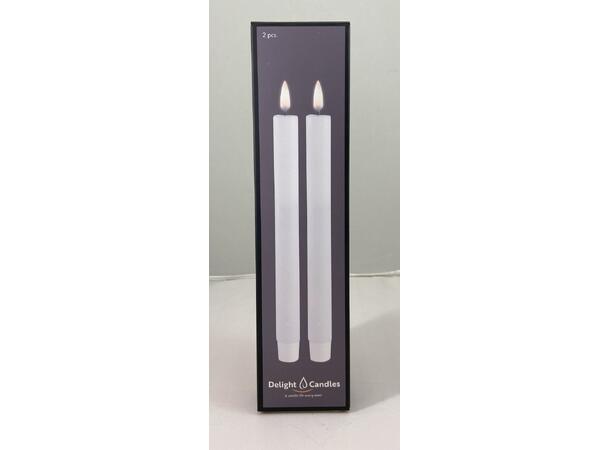 Kronelys DELIGHT Led 2,2x24cm hvit (2) 