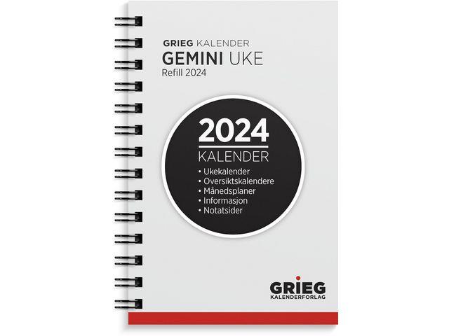 271277 Grieg kalender 98339024 Lommekal GRIEG Gemini 2024 refill 