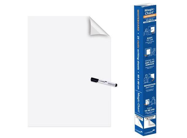 Magic Chart LEGAMASTER 60x80 whiteboard Elektroststisk skriveark - klebende 