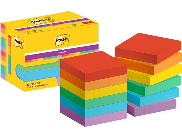 14138784 3M 622-12SS-PLAY Notatblokk POST-IT SSN 48x48 Playful(12) 