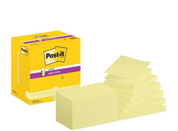 Notatblokk POST-IT SSZN 76x127 CY(12) Z-notes gul 