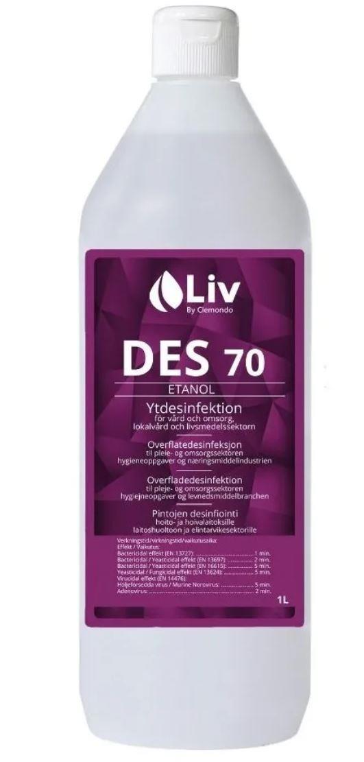 9444979   Overflatedesinfeksjon 70 Liv 1 L (12) 