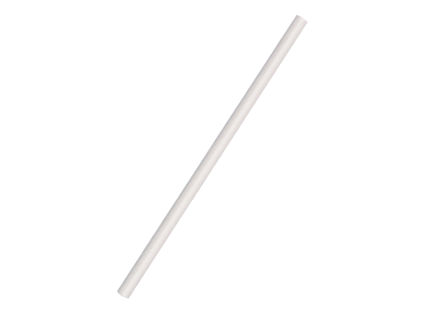 Papirsugerør hvite 6 mm x 197 mm Sugerør bulkpakket | 1000 stk pr pakke 