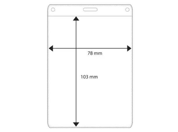 Plastlomme - Cardkeep, stående Innvendig mål 78 x 103mm 
