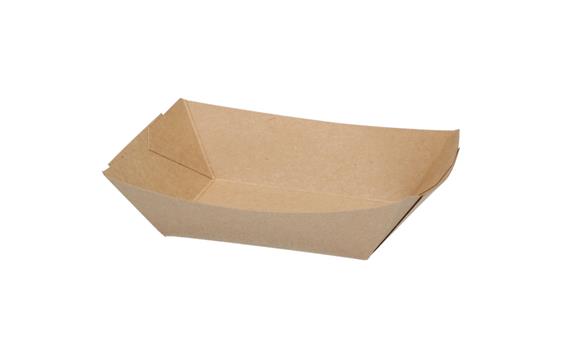9442818  300697 Pommes Frites skål 17 x 12 x 3,5 cm brun 1000 stk pr kartong
