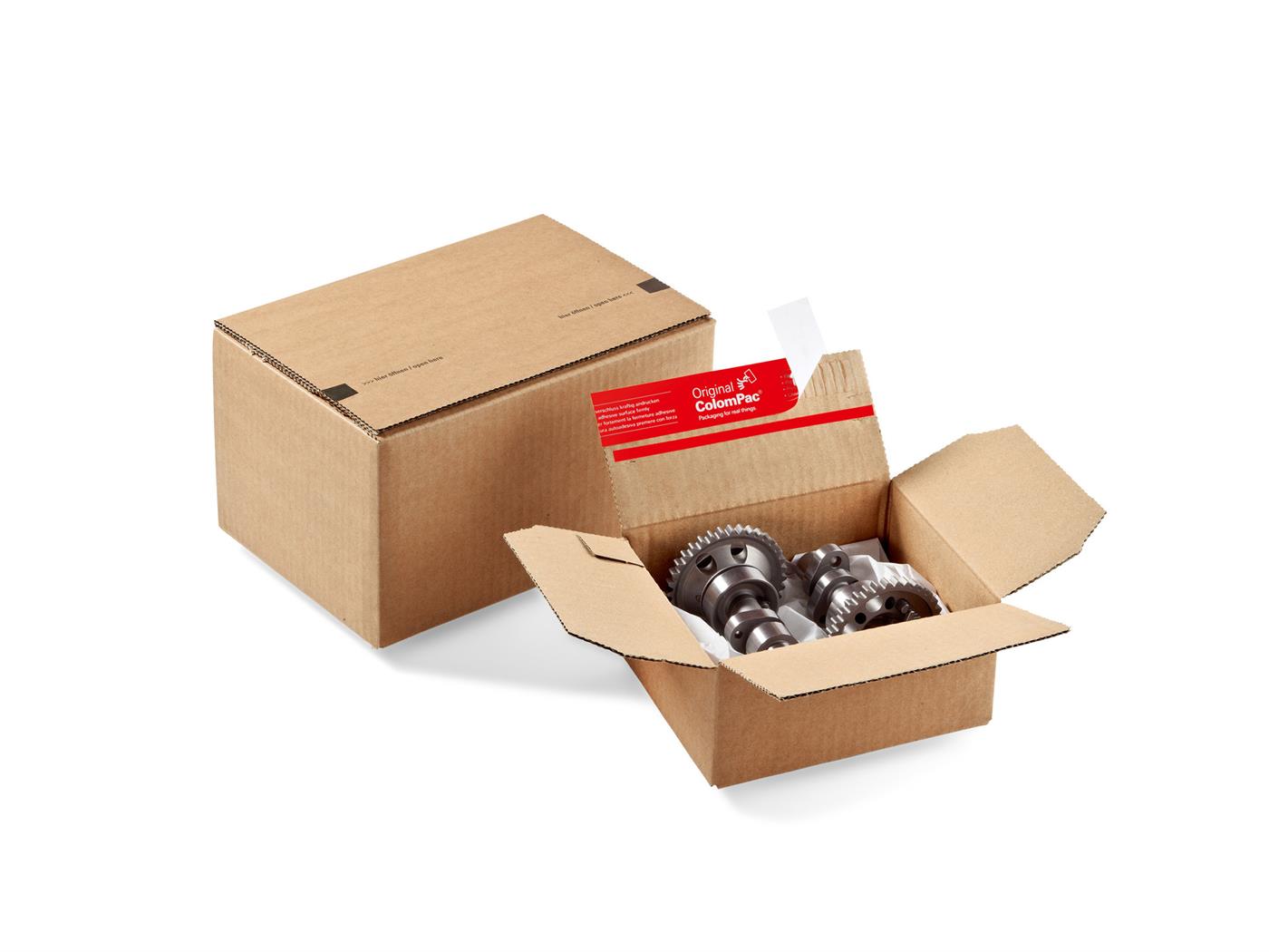 9426959   Posteske med automatbunn 230 x 160 x 125 mm | brun bølgepapp