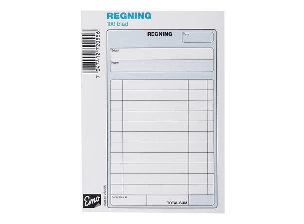Regningsblokk A6 100 blad 