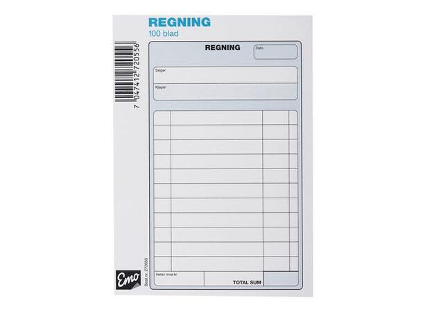 Regningsblokk A6 100 blad 