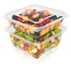 9433821 PaccorE400646 Salatbeger "SQ" 750ml |180x180x48mm Begerbunn klar rPET uten lokk (396 stk)