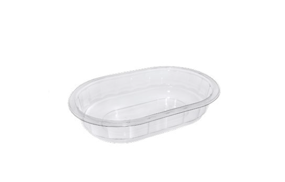 9433809 Paccor 108716 Salatbeger &quot;V-Serie&quot; 425ml |175x115x36mm Begerbunn klar rPET uten lokk(720 stk)