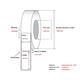 9438819  Termoetikett 50x30 mm nøytral permanent ruller à 1500 etiketter | 40 mm kjerne