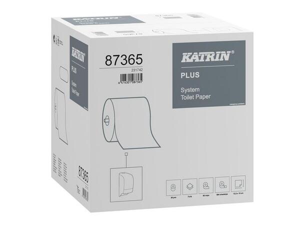 Toalettpapir KATRIN Plus System 85,5m 2-lag til dispenser KATRIN System 