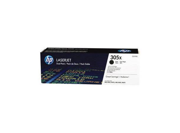 Toner HP CE410XD 305X 4K sort (2 stk) Forventen levetid 4000 sider 