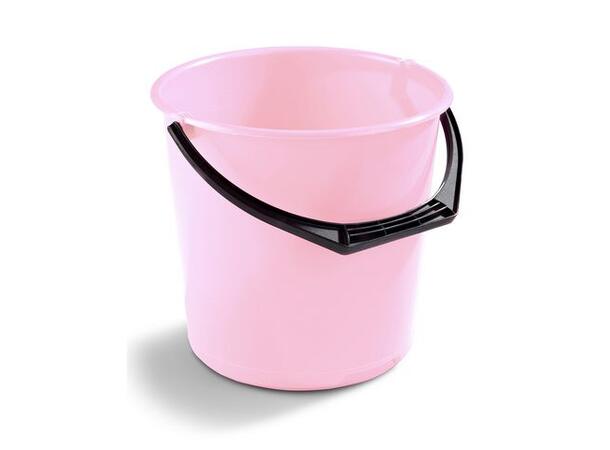 Bøtte plast 10L rosa 