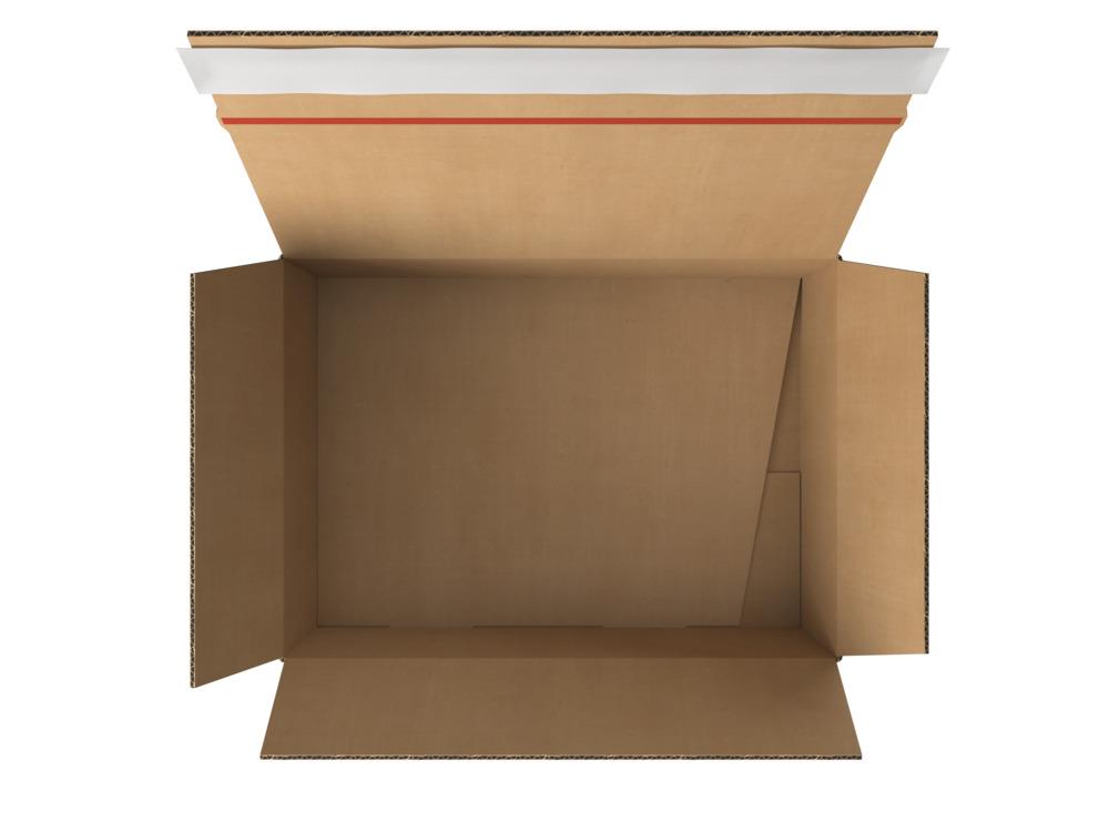 9444454  PF50 E-handelseske med selvklebende tape 345 x 256 x 130 mm | brun bølgepapp B/B