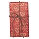9421957 HedlundsBR16221-38 Gavepapir Dotted hearts, rød kraft 38cm Diskrull 5 kg  | 165m | Jul