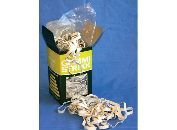 Gummistrikk GUMA nr 120/8 500g hvit(200) Gummistrikk 