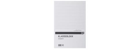 Kladdeblokk A4 linjert 60 gr 100 blad Miljømerket - FSC papir 
