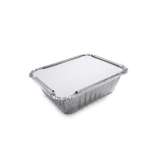 Lokk til aluminiumsform 114,5x140 mm Alubelagt / hvitt kartonglokk (2200 stk)
